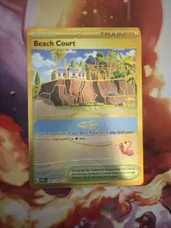 Pokemon TCG Beach Court Trainer Card 263/182 Paradox Rift Scarlet & Violet NM - Image 1