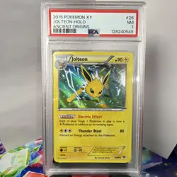 Pokemon Jolteon XY Ancient Origins Holo Rare 2015 26/98 PSA 7 English Card - Image 1