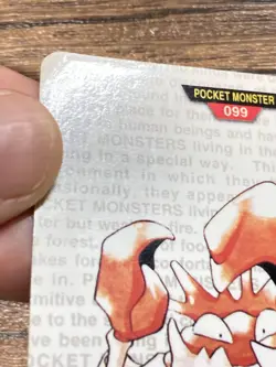 Pokemon Carddass Card Kingler No.99 Bandai Pocket Monsters Red ver. 1996 - Image 4