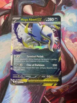 Mega Absol ex 086/132 Me01: Mega Evolution Holo RR NM Pokemon Card 2025 - Image 1