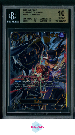 SABO SP 2025 ONE PIECE CARD GAME CARRYING ON HIS WILL OP07118 BGS PRISTINE 10 - Image 1