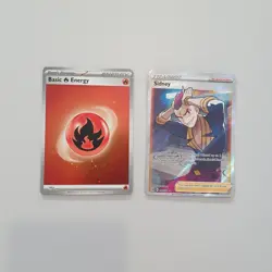Pokemon Sidney 264/264 Full Art & Fire SVE002 Reverse Holo Energy Cards Bundle - Image 1