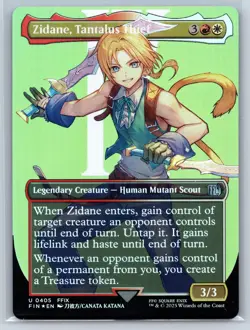ZIDANE, TANTALUS THIEF (BORDERLESS) 405 FINAL FANTASY MTG FOIL NM - Image 1