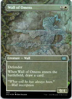 Wall of Omens (Borderless) (Foil) Double Masters 2022, 344 NM - Image 1