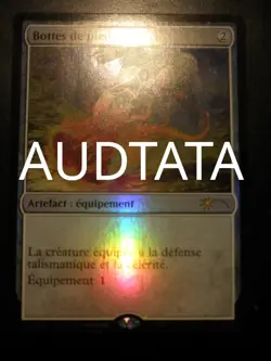 mtg magic swiftfoot boots FOIL promo FRENCH vf fr bottes de piedagile - Image 1