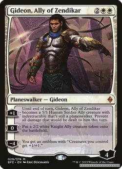 Gideon, Ally of Zendikar [BFZ - 29] - NM TCG MTG - Image 1