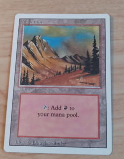 MTG Mountain 1995 Edition Magic the Gathering LP Excellent Condition - Image 1