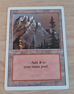 MTG Mountain 3rd Edition (Revised) Magic: The Gathering LP Excellent Condition - Image 1