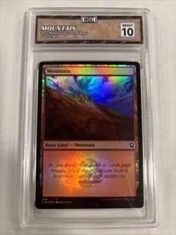 2022 MTG Mountain Foil #466 HGC 10 - Image 1