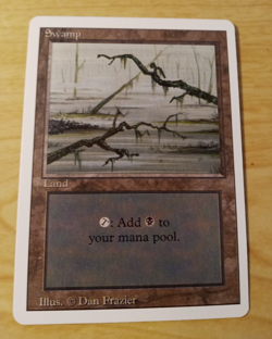 MTG Swamp Land Revised Edition LP Condition Magic the Gathering - Image 1