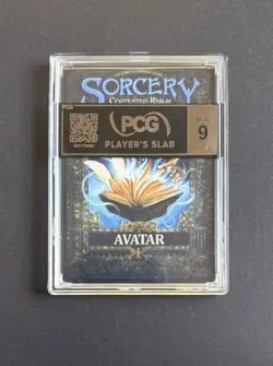 Sorcery Contested Realm Dragonlord Avatar Non-Foil PCG Graded Mint 9 PLAYER SLAB - Image 2