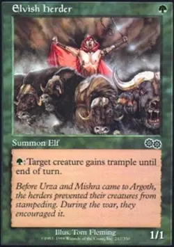 4 x Elvish Herder - Urza's Saga - NM-Mint - MTG - Image 1