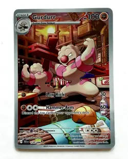 Pokemon TCG Gurdurr 126/086 FULL ART Holo IR BLK English Near Mint - Image 3