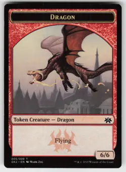 MTG Ravnica Allegiance: Guild Kits #5 // 6 Dragon // Goblin Double-Sided Token - Image 1