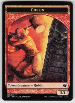 MTG Ravnica Allegiance: Guild Kits #5 // 6 Dragon // Goblin Double-Sided Token - Image 2