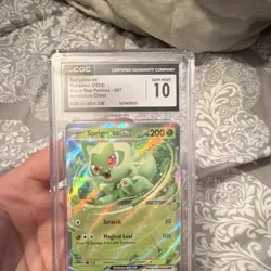 CGC 10 Sprigatito ex Black Star Promo 087 Holo Pokemon TCG - Image 1