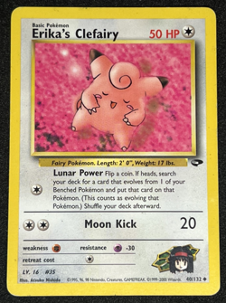 Erika's Clefairy 40/132 WOTC Gym Challenge Non-Holo Uncommon Pokemon Card MP - Image 1
