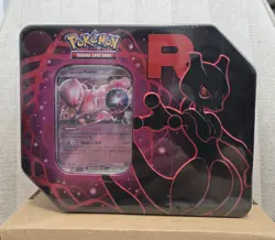 Pokemon TCG: Team Rocket’s Mewtwo EX Tin (2025) NEW SEALED SHIP FAST - Image 1