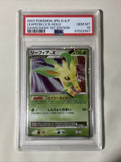2007 Pokemon JPN D & P Dawn Dash 1st Edition Leafeon LV.X Holo PSA 10 GEM MINT - Image 2