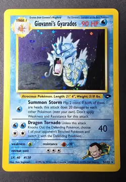 Pokemon TCG Gym Challenge Giovanni's Gyarados Holo Rare 5/132 90 HP 2000 English - Image 1
