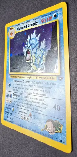 Pokemon TCG Gym Challenge Giovanni's Gyarados Holo Rare 5/132 90 HP 2000 English - Image 2