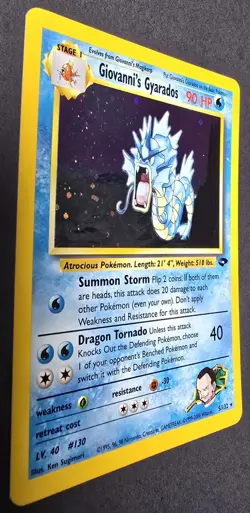Pokemon TCG Gym Challenge Giovanni's Gyarados Holo Rare 5/132 90 HP 2000 English - Image 4