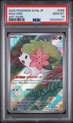 Pokemon Shaymin PSA 10 Heat Wave Arena sv9a #66 Japanese Scarlet Violet Art Rare - Image 1