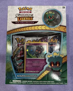 Pokemon TCG Shining Legends Pin Collection Marshadow Promo Box - Image 1