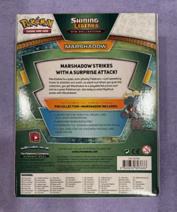 Pokemon TCG Shining Legends Pin Collection Marshadow Promo Box - Image 2