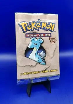 Pokemon Fossil Set EMPTY Booster Pack Lapras Artwork Vintage Packet WOTC 1999 #1 - Image 2