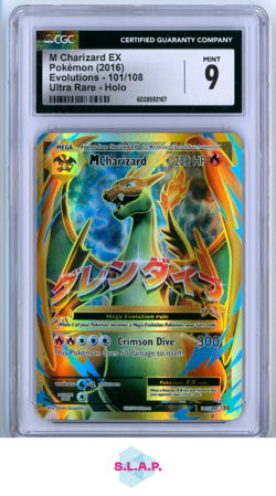 M CHARIZARD EX POKEMON 101/108 2016 EVOLUTIONS ULTRA RARE - HOLO ENGLISH CGC 9 - Image 1