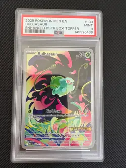 Bulbasaur IR Stamped - Pokemon Mega Evolution - 133/132 PSA 9 Mint - Image 1