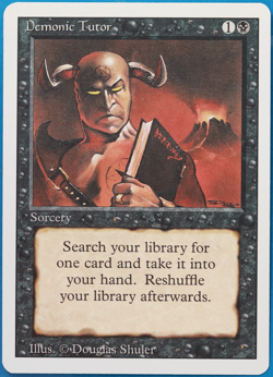 Demonic Tutor Revised NM Black Uncommon MAGIC MTG CARD (ID# 501523) ABUGames - Image 1