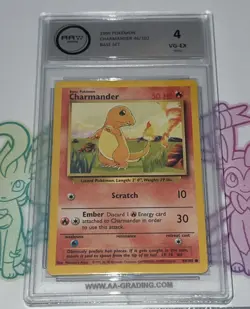Pokemon - Charmander - AA 4 - 1999 Base Set - 46/102 - ENG - Vintage Graded Slab - Image 1
