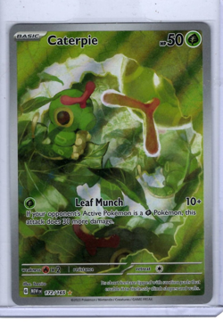 Pokemon Caterpie 172/165 Scarlet & Violet 151 Illustration Rare Holo 2023 - Image 1
