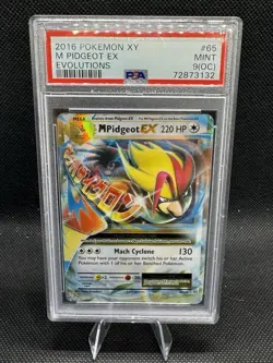 Pokemon M Pidgeot EX Ultra Rare Holo PSA 9 65/108 Evolutions 2016 - Image 1