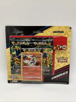 Pokemon Crown Zenith Pin Collection - Cinderace - Factory Sealed - Image 1