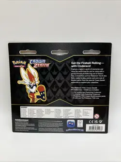 Pokemon Crown Zenith Pin Collection - Cinderace - Factory Sealed - Image 2