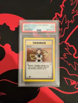 2000 POKEMON GYM HEROES 1ST EDITION #15 BROCK-HOLO PSA 9 MINT - Image 2