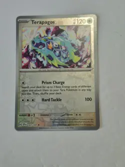 Terapagos 161/191 Rare Surging Sparks Pokemon Reverse Holo Near Mint - Image 1