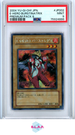 E-HERO BURSTINATRIX YU-GI-OH JP002 2004 PREMIUM PACK 8 HOLO JAPANESE PSA 9 - Image 1