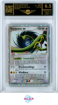RAYQUAZA EX YU-GI-OH 39 2006 NINTENDO BLACK STAR PROMOS HOLO DEUTSCH AP 6.5 - Image 1