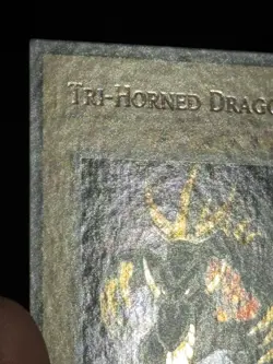 Tri-Horned Dragon LOB-000 Legend Of Blue Eyes White Dragon Unlimited Holo Bleed - Image 3