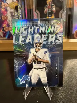 2025 Topps Chrome Jared Goff #LL-2 Lightning Leaders SSP Lions 20 Card Insert - Image 1