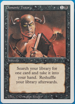 Demonic Tutor Revised NM Black Uncommon MAGIC MTG CARD (ID# 501522) ABUGames - Image 1
