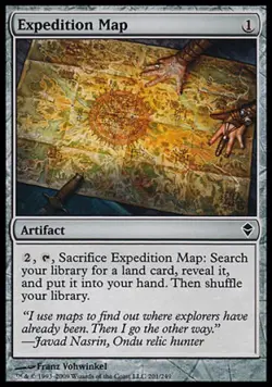 Expedition Map - Medium Play MTG Zendikar - Image 1
