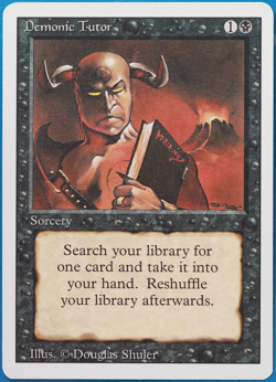 Demonic Tutor Revised NM Black Uncommon MAGIC MTG CARD (ID# 501521) ABUGames - Image 1
