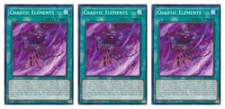 Yu-Gi-Oh! Chaotic Elements ALIN-EN067 1st Edition Near Mint Playset 3x - Image 1