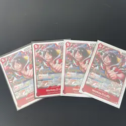 ONE PIECE ST01-012 MONKEY D LUFFY TREASURE CRUISE SR ENGLISH Playset X4 - Image 1