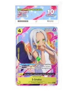 One Piece TCG Carrying On His Will S-Snake OP13-114 (ACE 10) Perfect Subgrades - Image 1